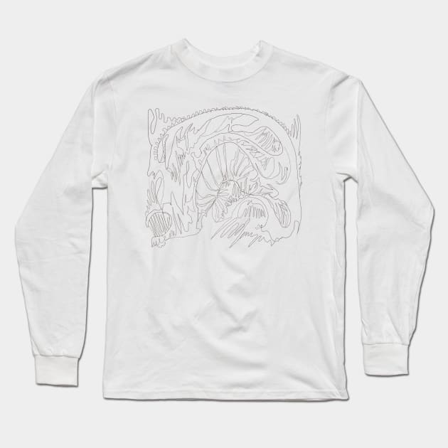 Abstract Line Drawing Long Sleeve T-Shirt by ericamhf86